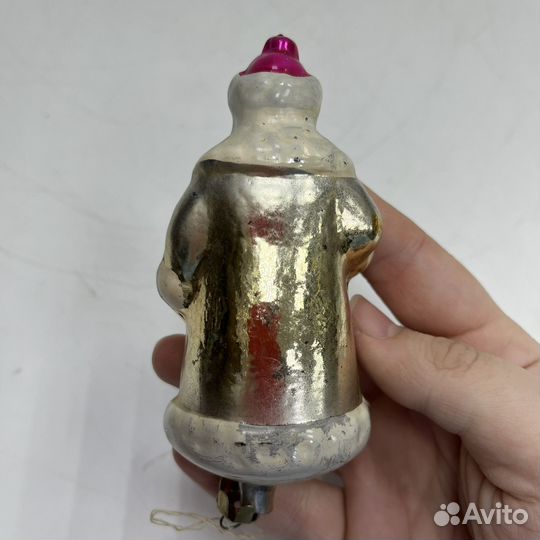 Елочная игрушка СССР дед мороз стекло