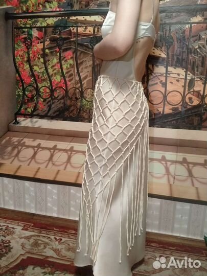 Сетка на пояс-макраме