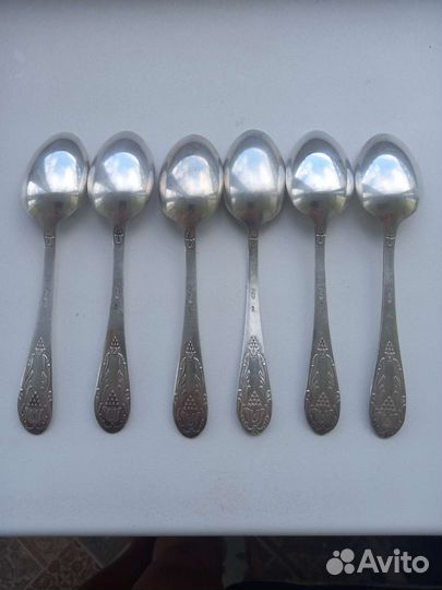 Ложки чайные серебро Каштан