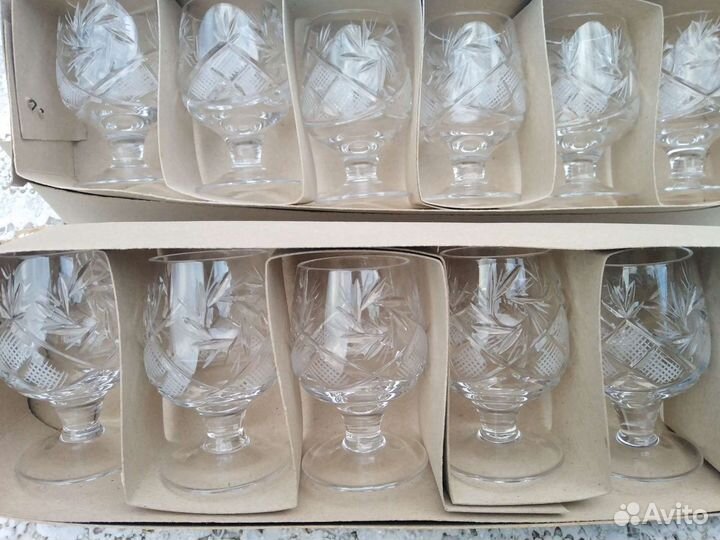 Рюмки хрустальные 9см высота