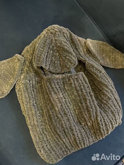 Балаклава вязаная с ушками