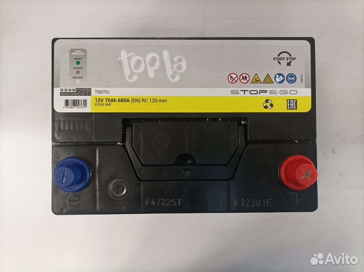 Topla JIS 70А/ч. EFB Stop & Go