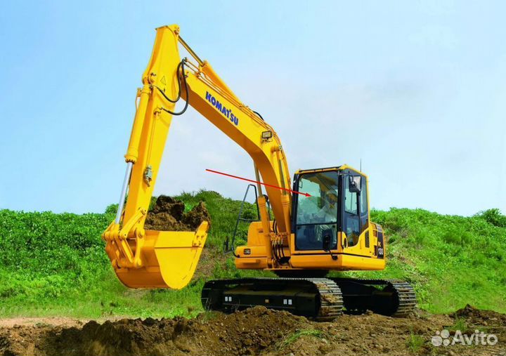 Стекло лобовое верхнее на экскаватор Komatsu PC130