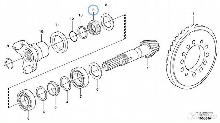 115054 Гайка хвостовика регулировочная экскаватор