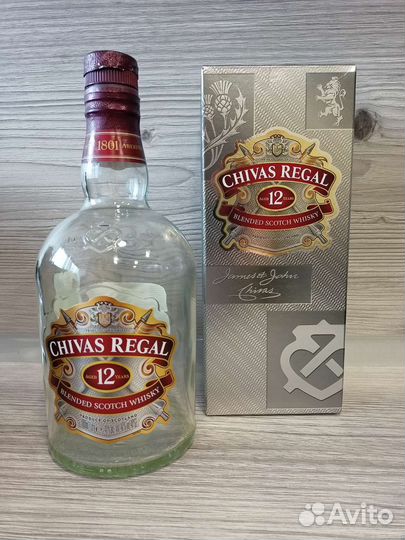 Бутылка из под виски chivas regal 12 лет 1л