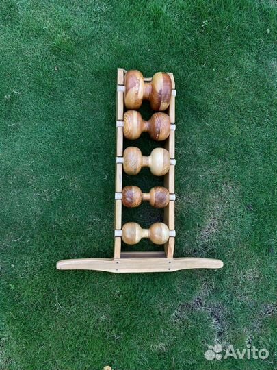 Массажер для тела ручной деревянный