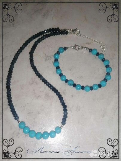 Колье чокер из натуральных камней