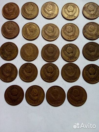 5 копеек СССР 1961-1991г(24шт)