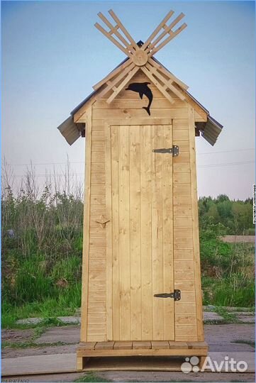 Дачный туалет с лебедем OAV