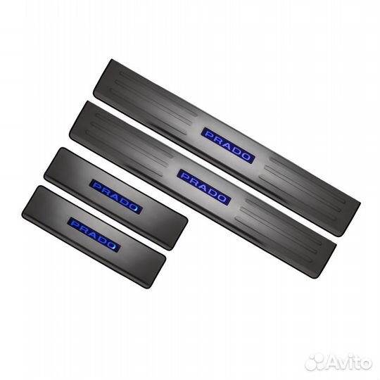 Накладки на пороги светодиодные Toyota Prado 150