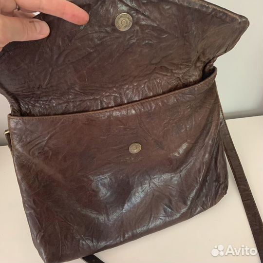 Кожаная сумка женская коричневая ручная работа