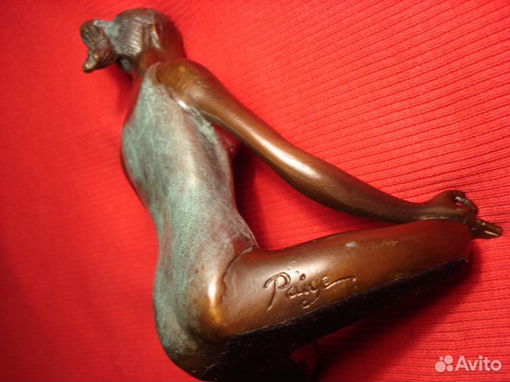 Бюст Фитнес Клуб Асана Медитация Бронза 1946г US