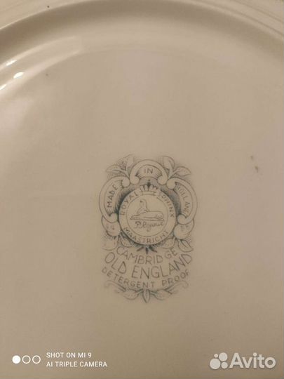 Тарелка с изображениями старой Англии