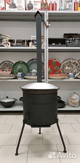 Печь с дымоходом для казана 3мм