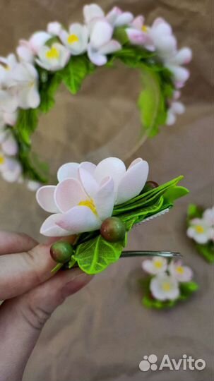 Ободок цветы яблони / ободок сакура