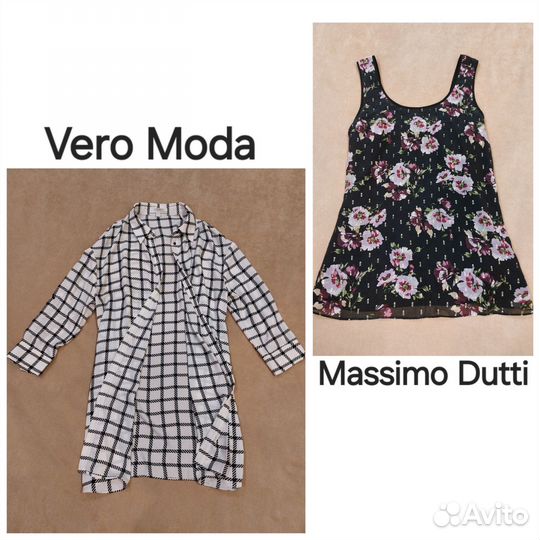 Рубашка Vero Moda 42, топ Massimo Dutti