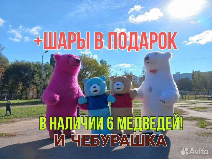 Белый Мишка/Медведи №1/Аниматор/3,5м/2,6м