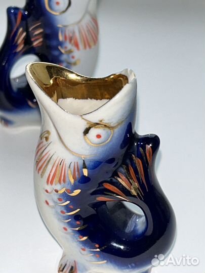 Штоф рыбки с рюмками СССР