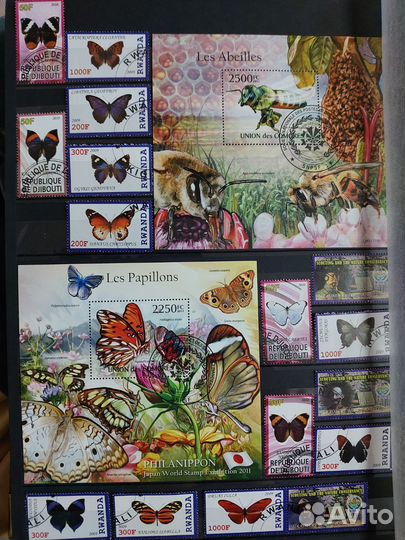 Почтовые марки насекомые ком.139