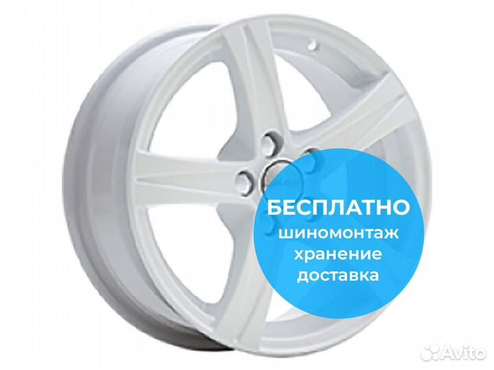 R15 5x112 6,5J ET43 D57,1 Скад Sakura белый