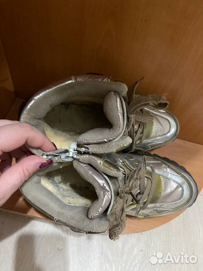 Ботинки зимние для девочки размер 34