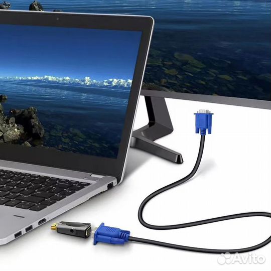 Адаптер Переходник Hdmi На Vga С Аудио Выходом