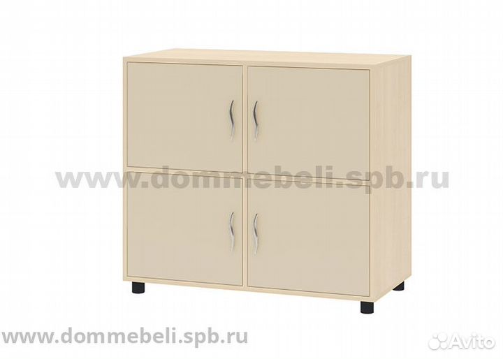 Тумба 4-дв. 7.01 Дельта дуб молочный/оранжевый