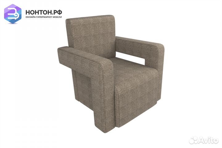 Кресло Рамос рогожка коричневая