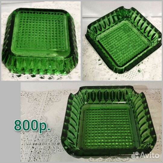 Посуда зеленое стекло