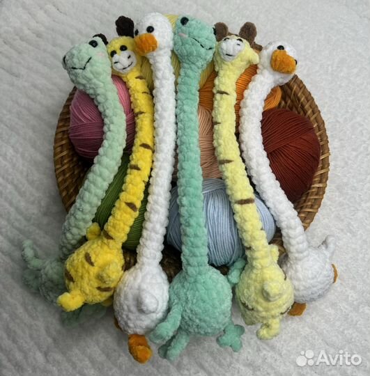 Игрушки завязушки (гуси, жирафы, лягушки )