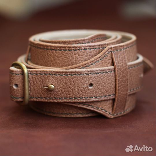Кожаный гитарный ремень