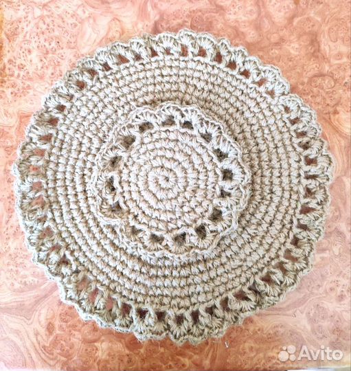 Салфетки сервировочные, интерьерные из джута