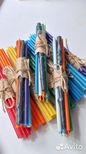 Свечи восковые,разноцветные