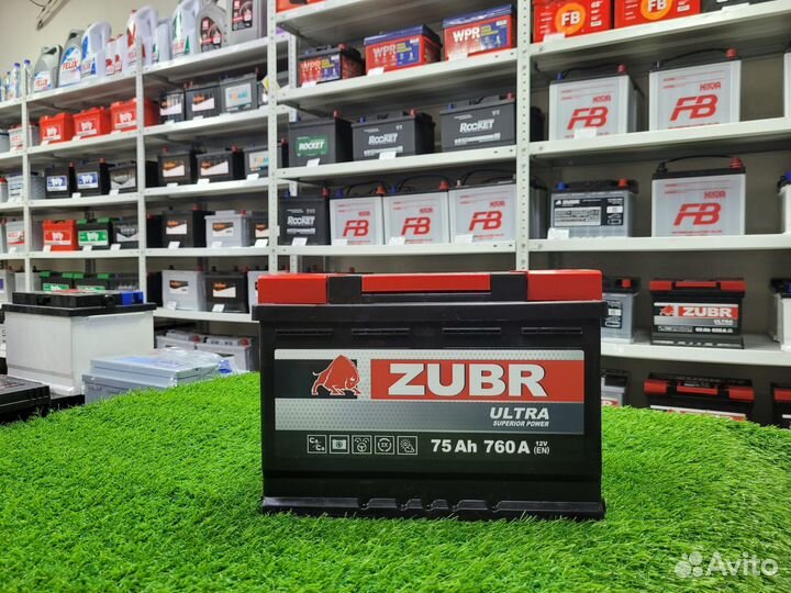 Аккумулятор zubr ultra 75 Ah о.п