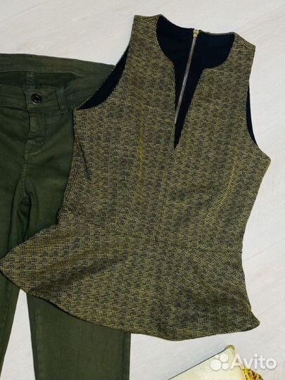 Топ желтый хаки