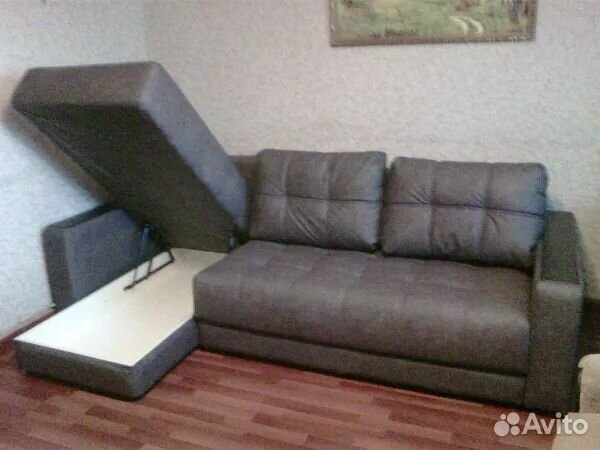 Угловой диван 263см, с бельевым ящиком,в рассрочку