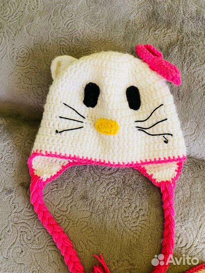 Комплект шапка и шарф для девочки