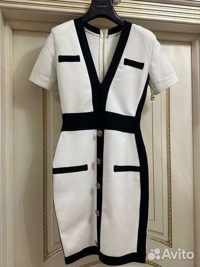 Бандажное платье Balmain