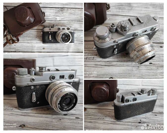 Старые фотоаппараты Зоркий 2, Зенит, Смена, Балда