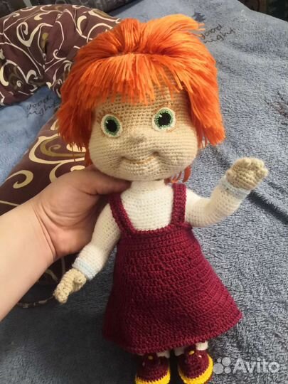 Кукла Маша вязанная игрушка