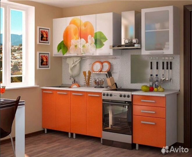 Кухня персик