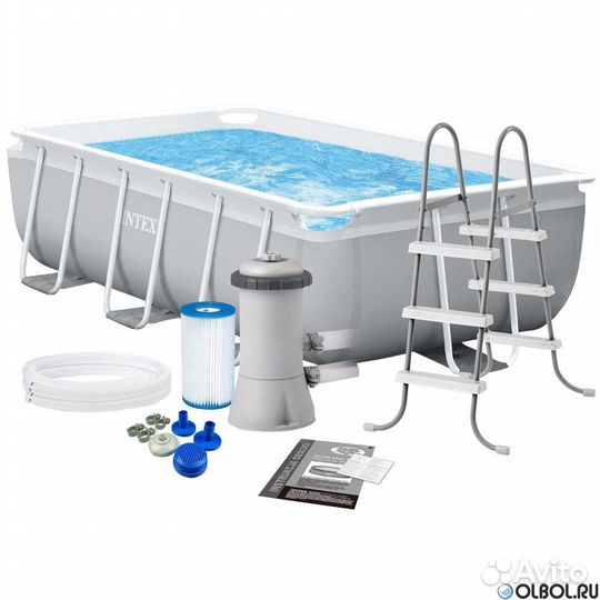 Каркасный бассейн Intex 26784 + фильтр-насос, лест