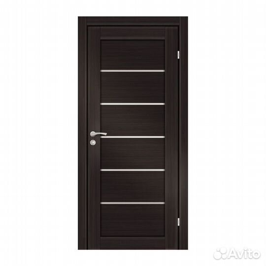 Полотно дверное Olovi Канзас со стеклом, Венге