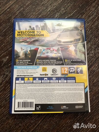 Диски на ps4 The crew 2