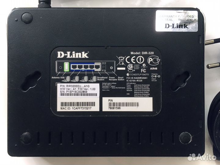 Роутер D-link DIR-320