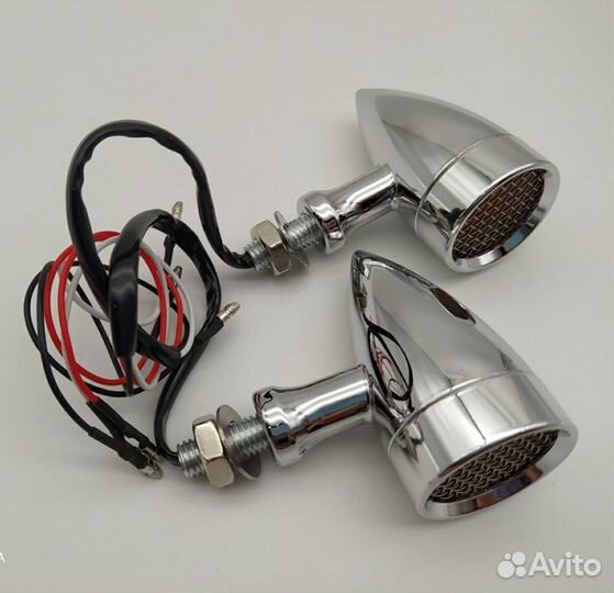 Поворотники хромированные LED