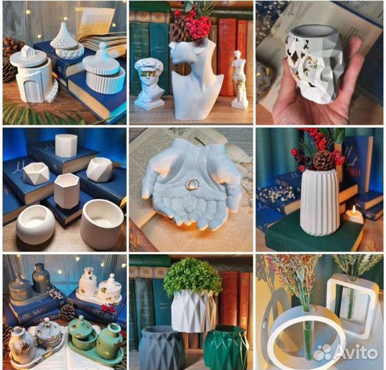 Ваза из гипса