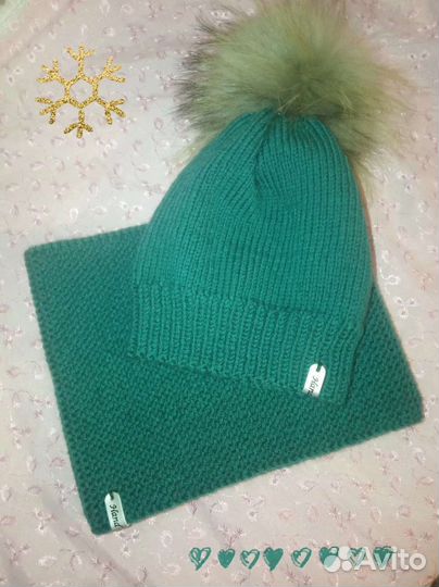 Комплект шапка, шарф