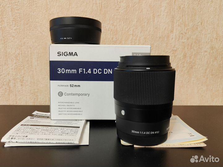 Объектив Sigma 30mm 1.4 DC DN Contemporary Sony E