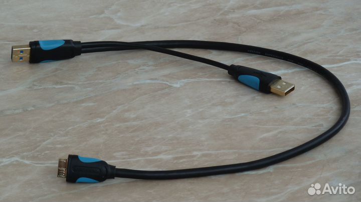 Кабель Vention USB3.0 - micro USB3.0 + USB2.0 доп